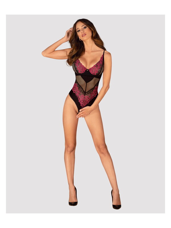 Obsessive Body negru cu decupaj în zona intimă