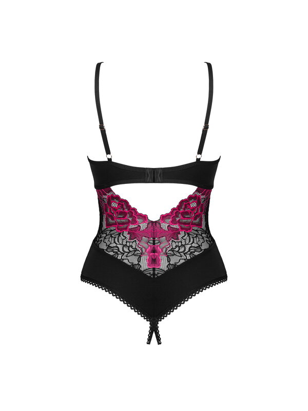 Obsessive Body negru cu decupaj în zona intimă