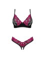 Set Obsessive Set sexy compus dintr-un sutien teddy negru cu decupaj în zona intimă
