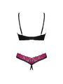Set Obsessive Set sexy compus dintr-un sutien teddy negru cu decupaj în zona intimă