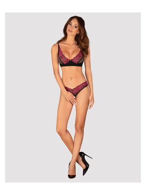 Set Obsessive Set sexy compus dintr-un sutien teddy negru cu decupaj în zona intimă