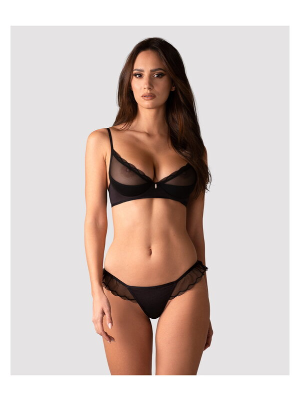Set Obsessive Set negru sutien si thong