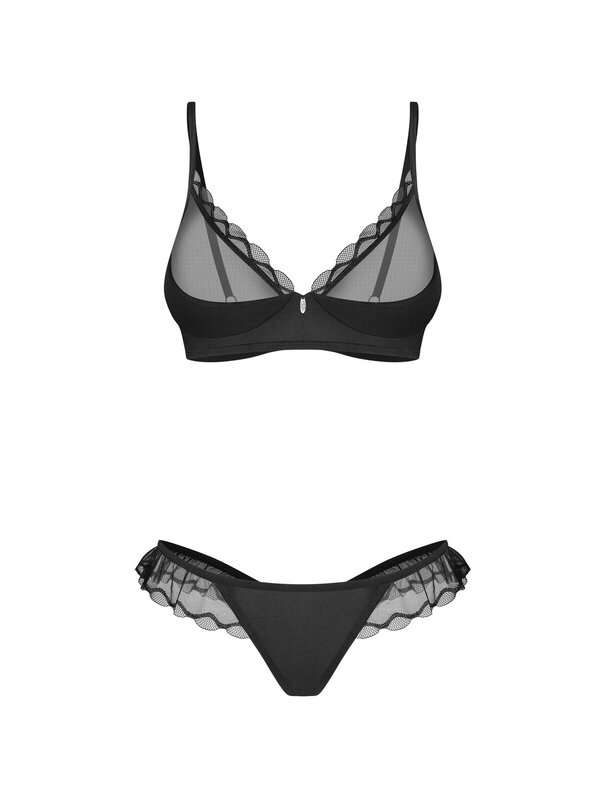 Set Obsessive Set negru sutien si thong